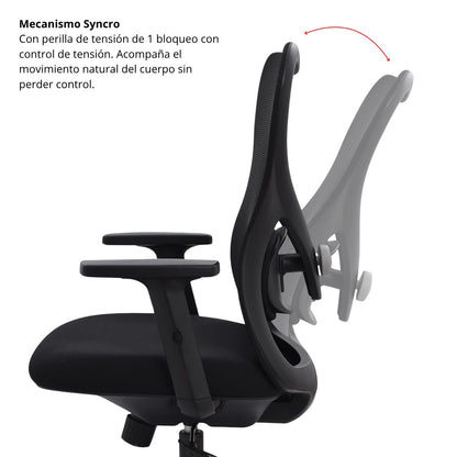 Combo Escritorio Industry + Silla de Oficina Burgo Presidente