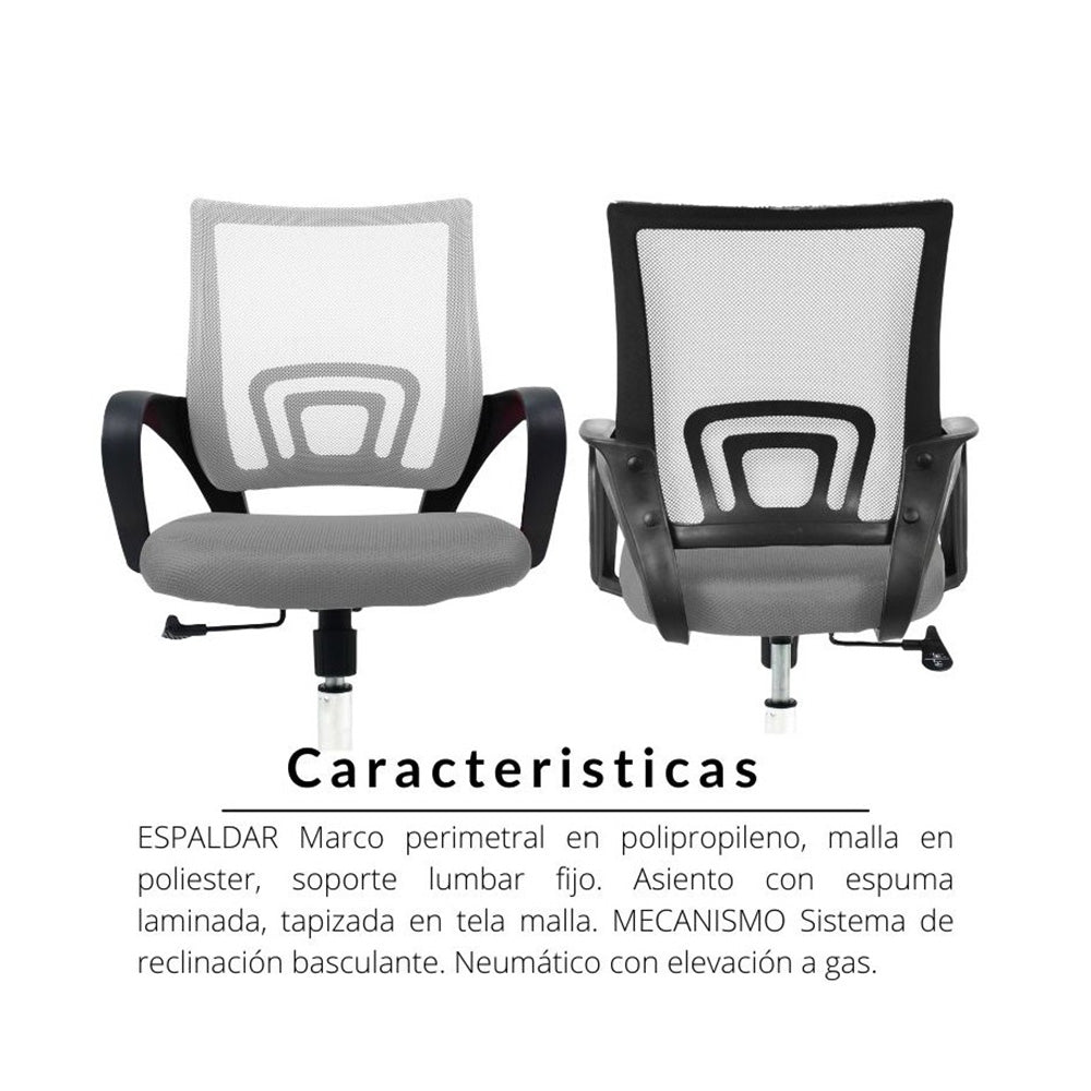 Silla De Oficina Colors Gris