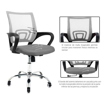 Silla De Oficina Colors Gris