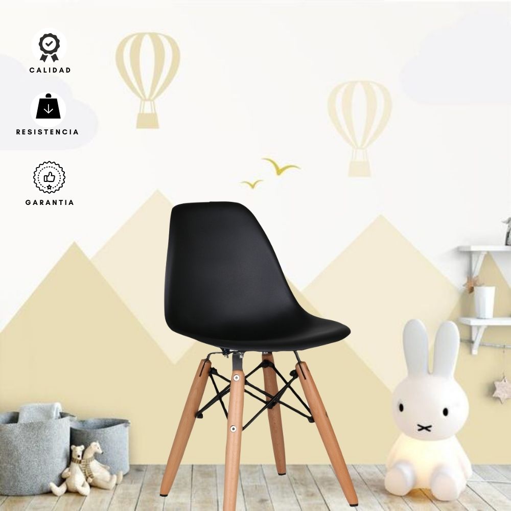 Silla Infantil Eames 56x30x27 negro