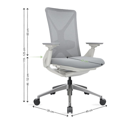 Silla De Oficina Lex Gerencial Gris