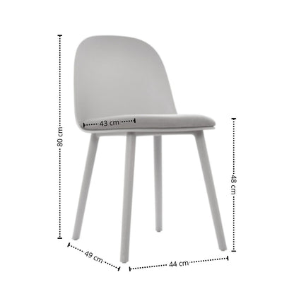 Silla Tapizada Luci Gris