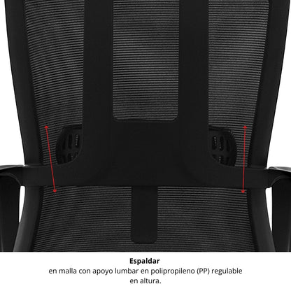 Silla de Oficina Mixe Presidente Negro