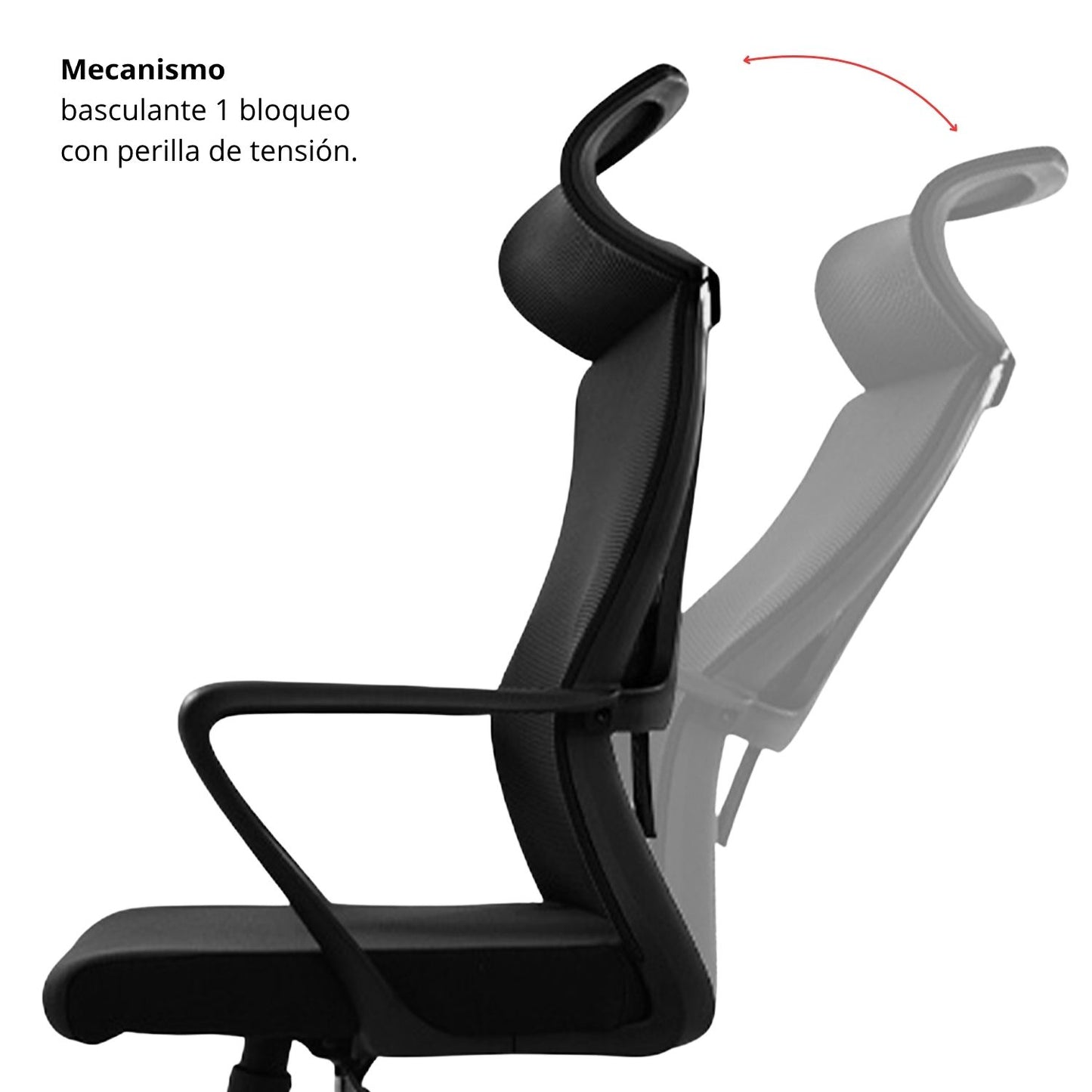 Silla de Oficina Mixe Presidente Negro