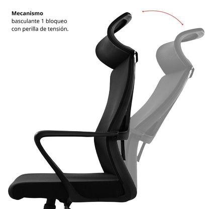 Silla de Oficina Mixe Presidente Negro
