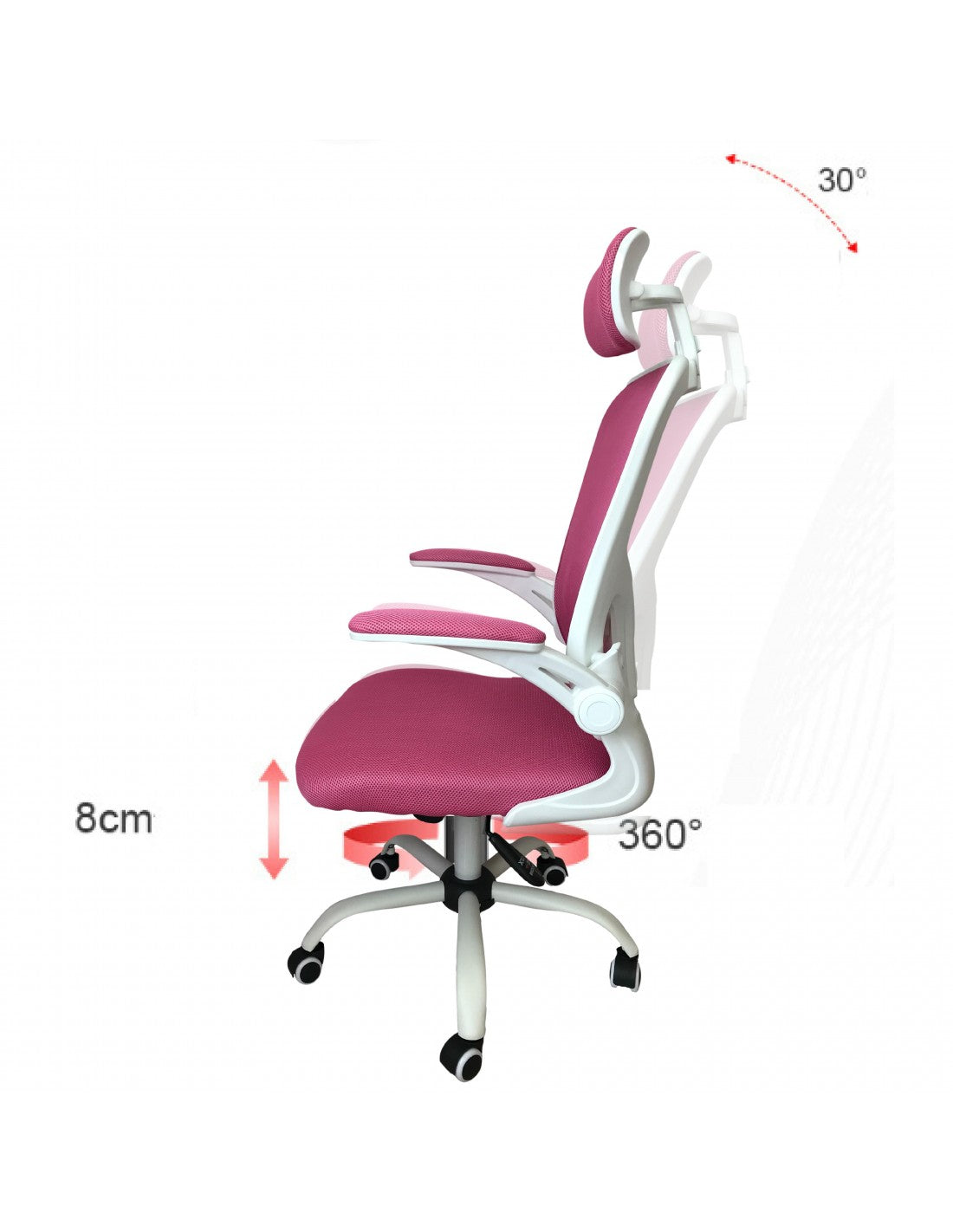 Silla De Oficina Maxi Presidente Rosa Exclusiv