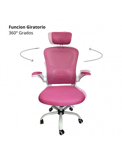 Silla De Oficina Maxi Presidente Rosa Exclusiv