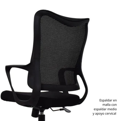 Silla de Oficina Slim Gerente Negra