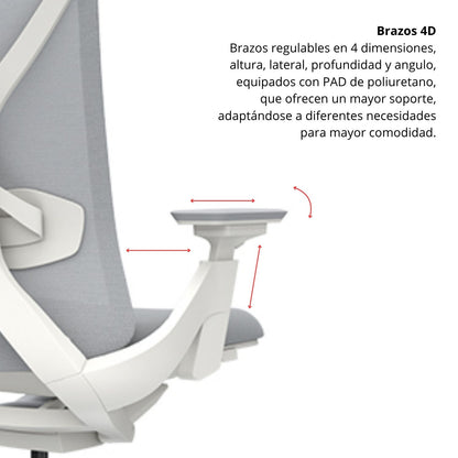 Silla De Oficina Lex Presidente Gris