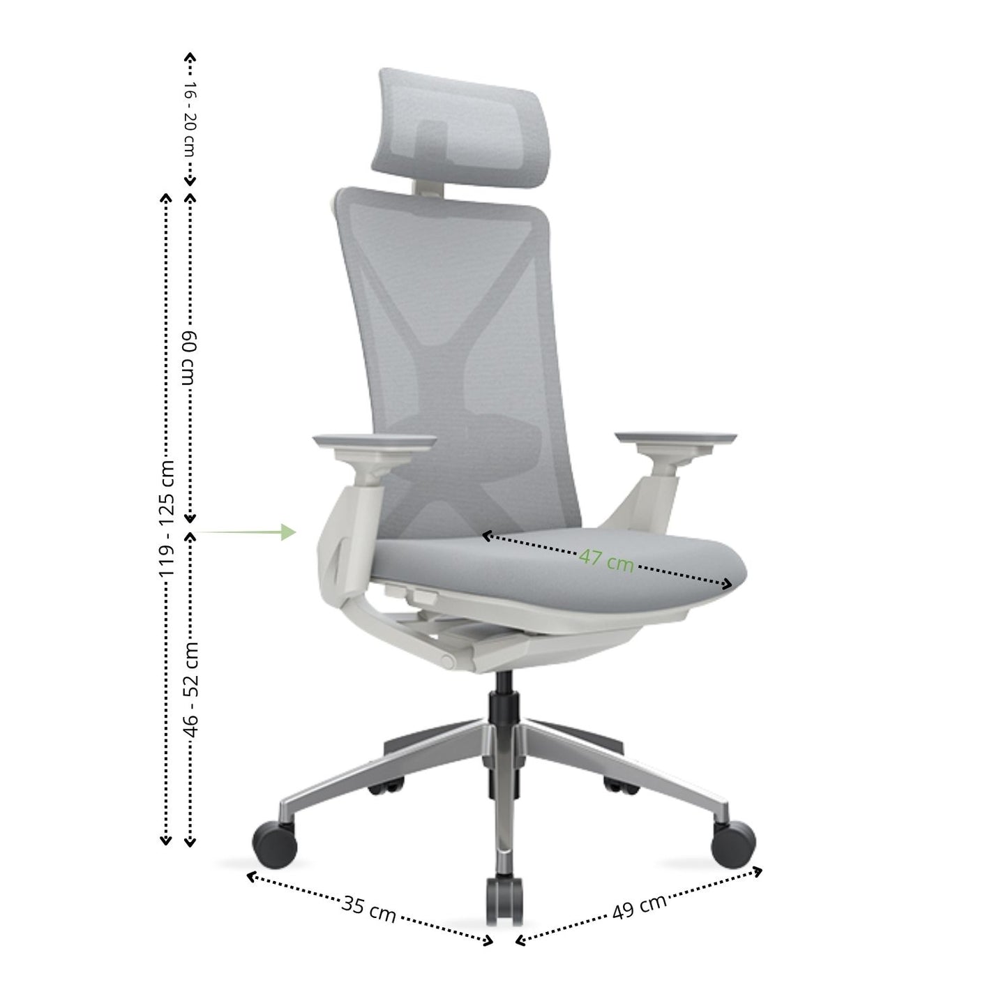 Silla De Oficina Lex Presidente Gris