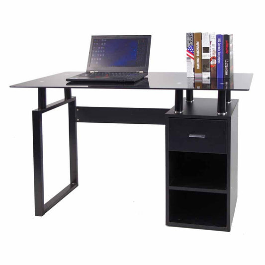 Escritorio De Metal Molliu Vidrio Wengue