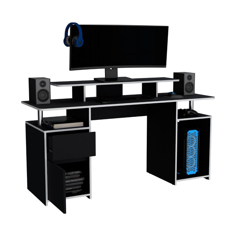 Escritorio Gamer Plukar Wengue Blanco