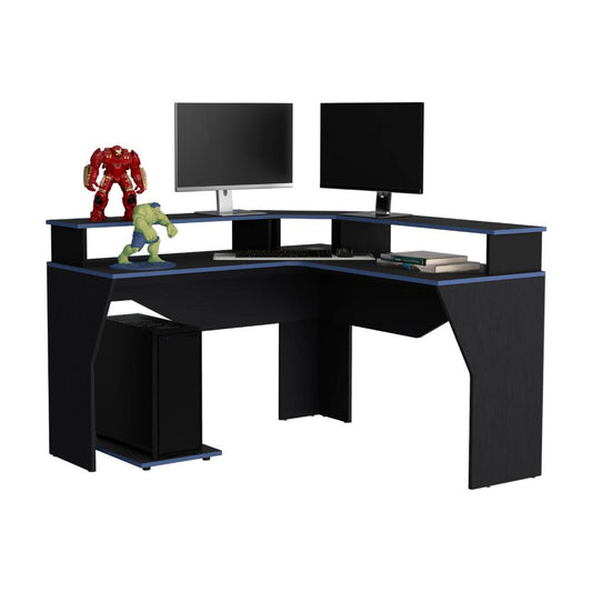 Escritorio Gamer Sivela Wengue Y Azul