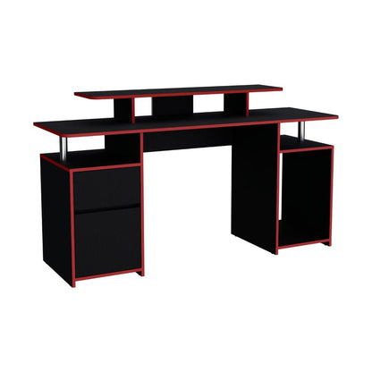 Escritorio Gamer Plukar Wengue Rojo