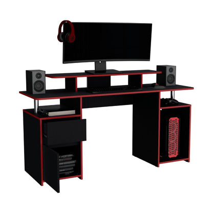 Escritorio Gamer Plukar Wengue Rojo
