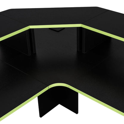 Escritorio Gamer Sivela Wengue Y Verde
