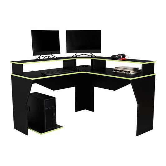 Escritorio Gamer Sivela Wengue Y Verde