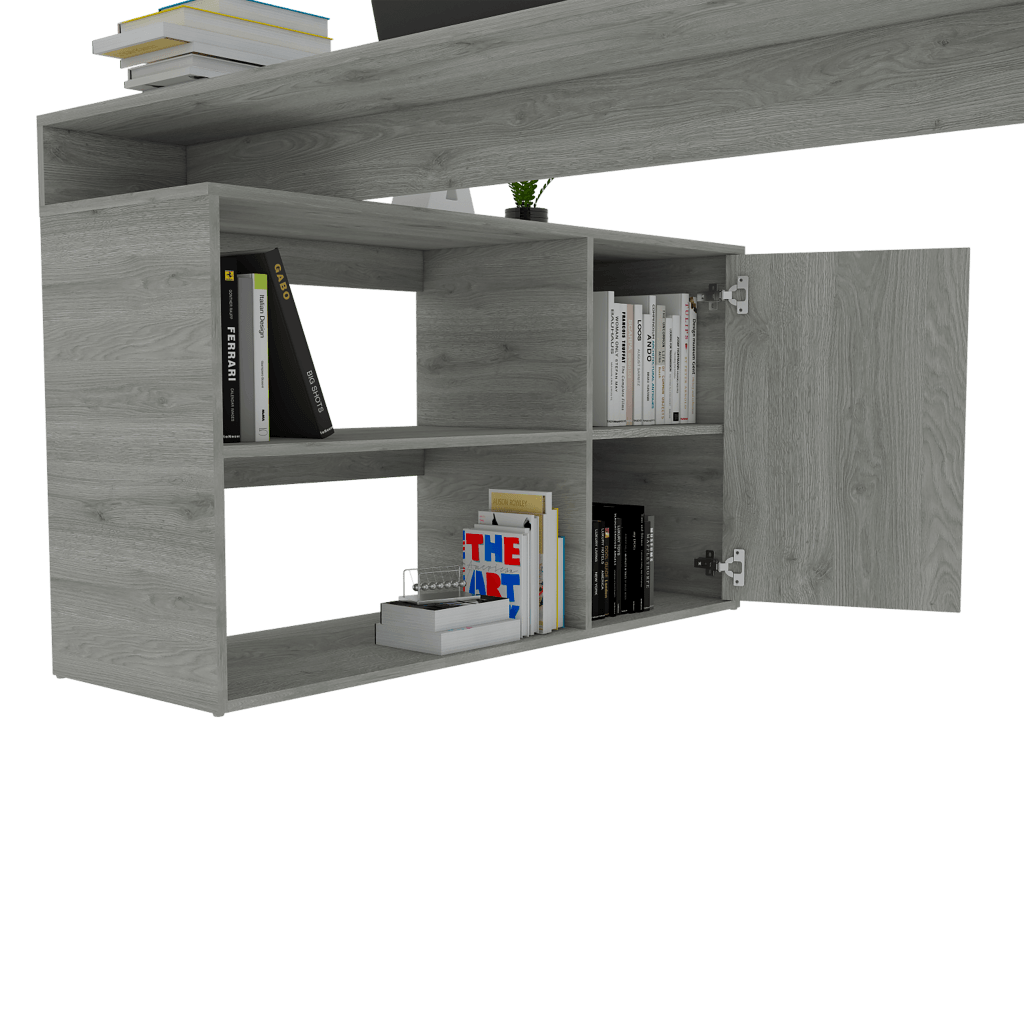 Escritorio En L Zenari Humo