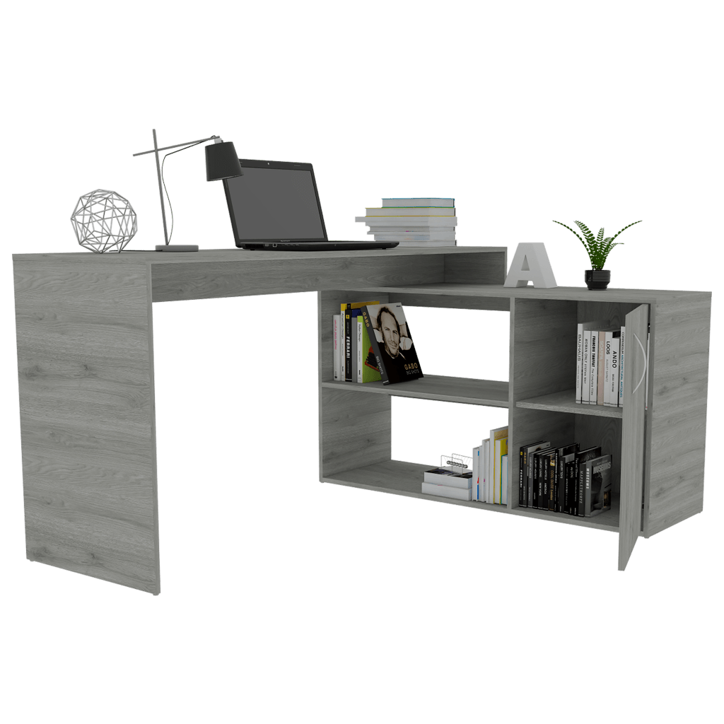 Escritorio En L Zenari Humo