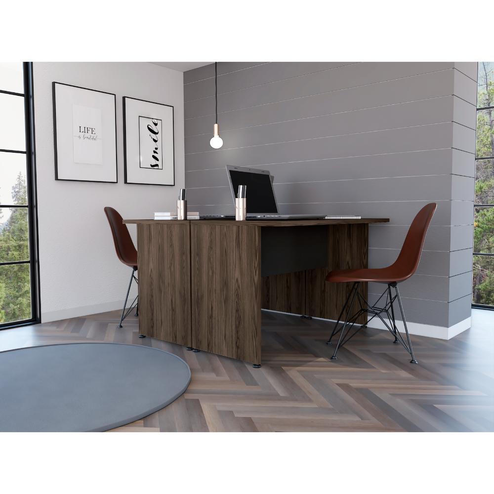 Mesa Escritorio Gustog Doble Home Office M 120 X131 Wengue
