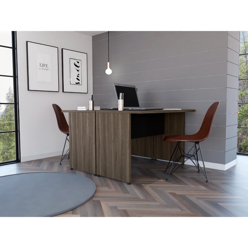 Mesa Escritorio Gustog Doble Home Office M 120 X131 Wengue