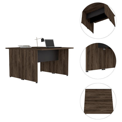 Mesa Escritorio Gustog Doble Home Office M 120 X131 Wengue