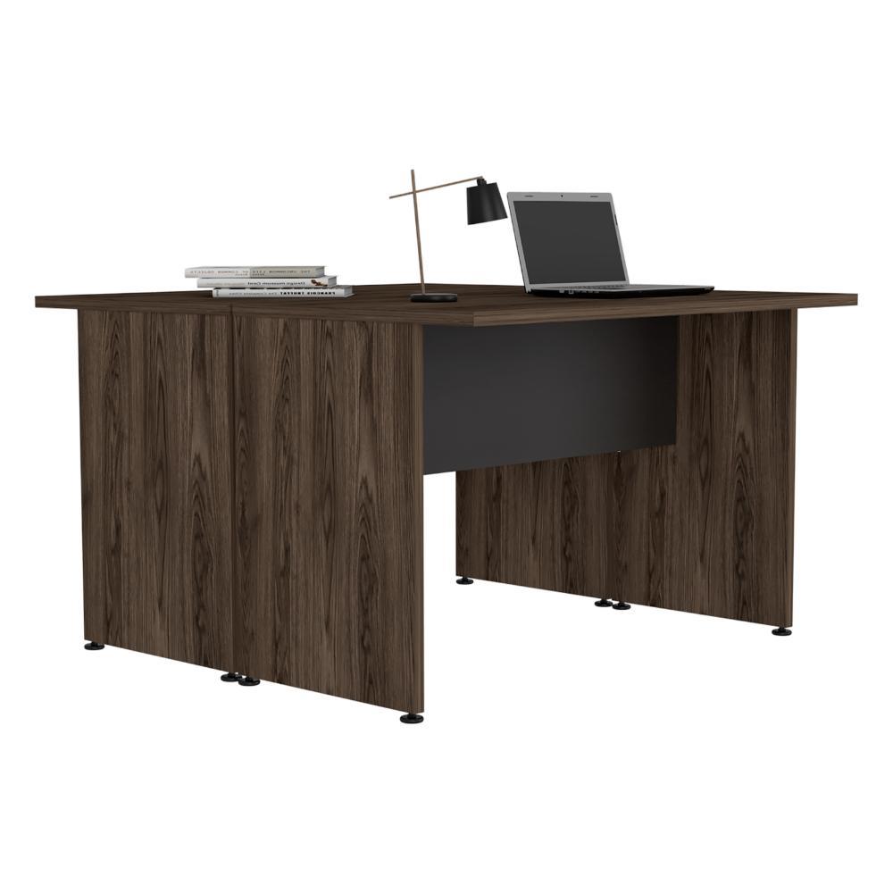 Mesa Escritorio Gustog Doble Home Office M 120 X131 Wengue