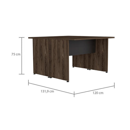 Mesa Escritorio Gustog Doble Home Office M 120 X131 Wengue