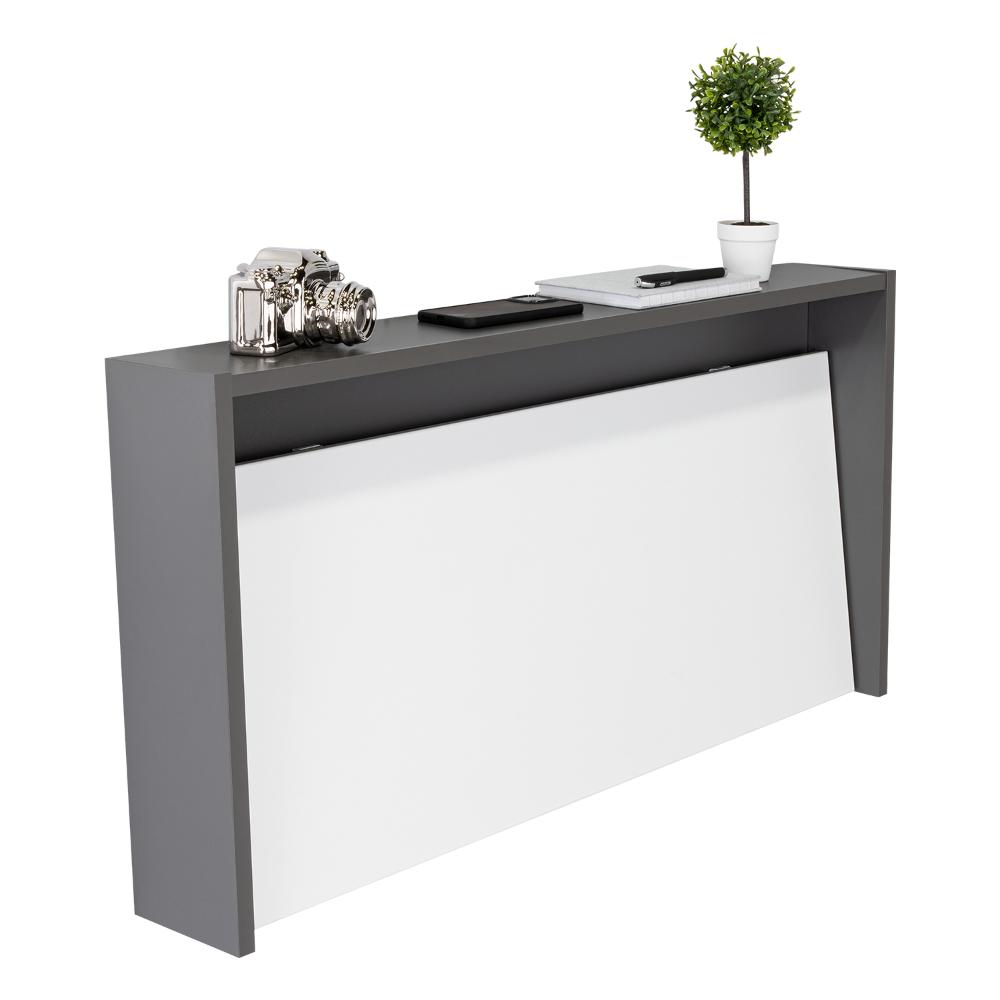 Escritorio The Wall  Plomo Y Blanco