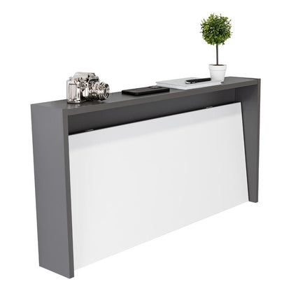 Escritorio The Wall  Plomo Y Blanco