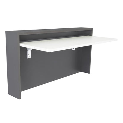 Escritorio The Wall  Plomo Y Blanco