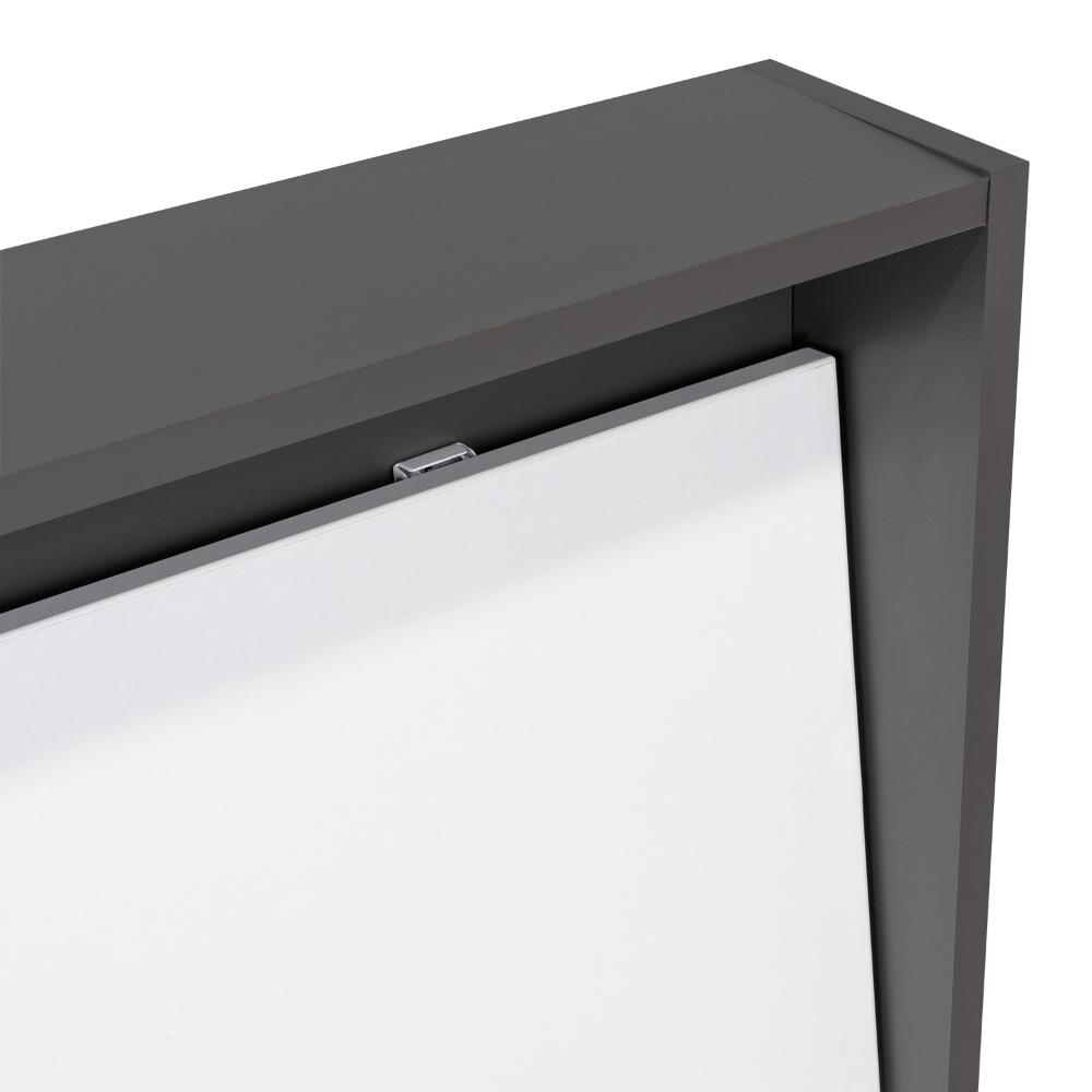 Escritorio The Wall  Plomo Y Blanco