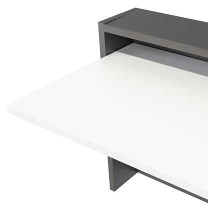 Escritorio The Wall  Plomo Y Blanco