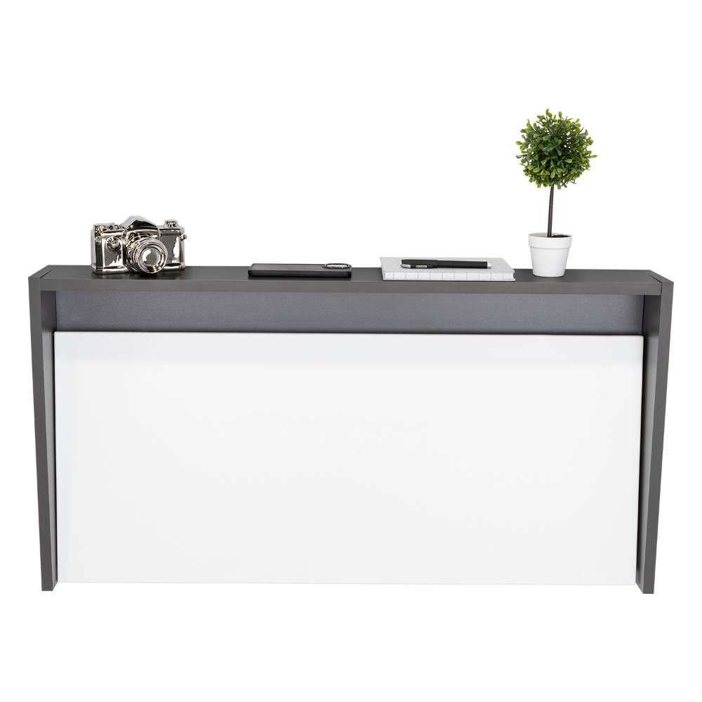 Escritorio The Wall  Plomo Y Blanco