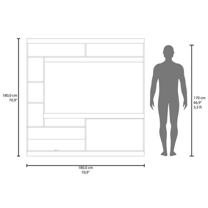 Estante Lureya  Duna Blanco Para Tv De 55"