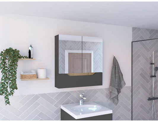 Mueble De Pared Para Baño Arinor  Plomo + Duna