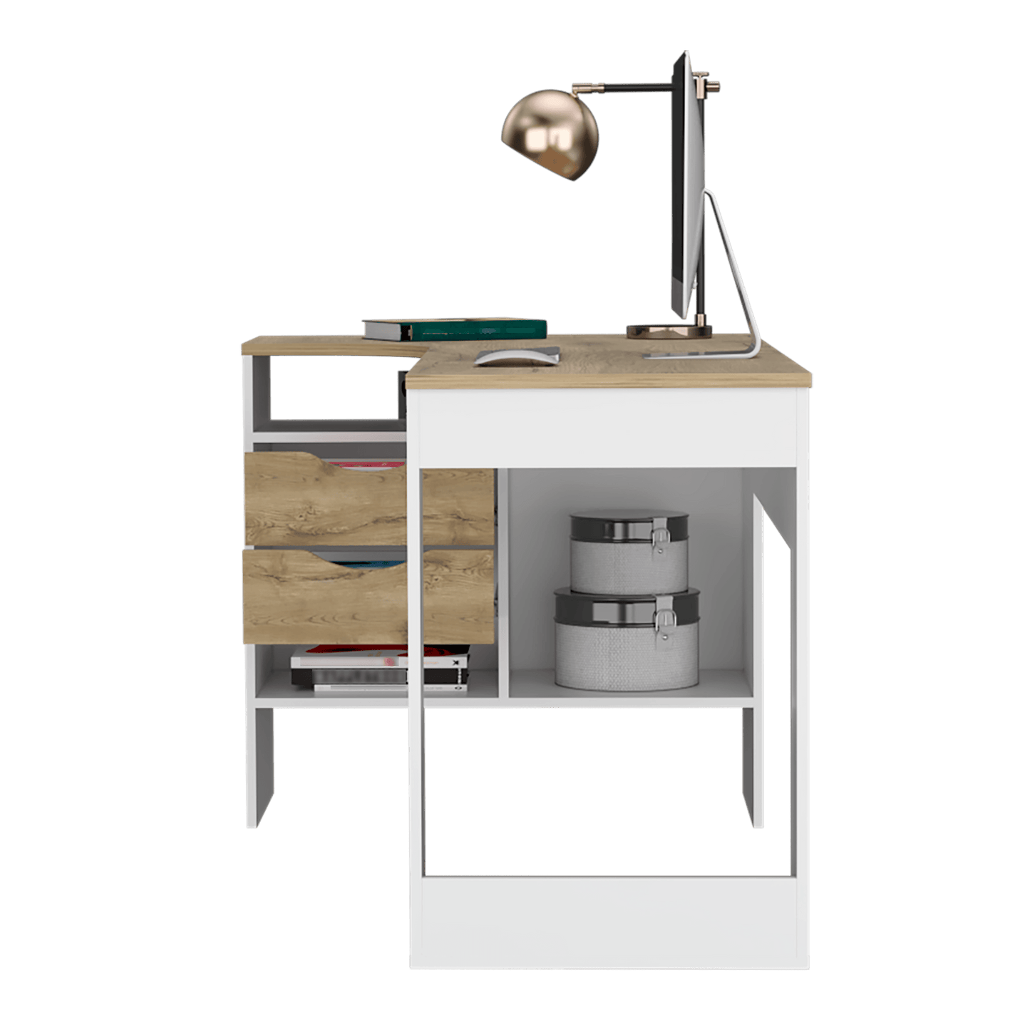 Escritorio Sovari 145 X 81 X 76  Macadamia Blanco