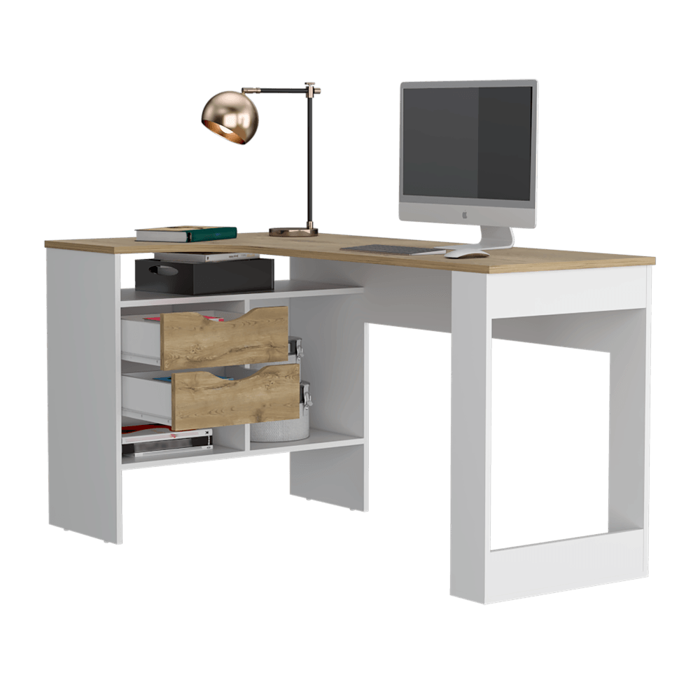 Escritorio Sovari 145 X 81 X 76  Macadamia Blanco