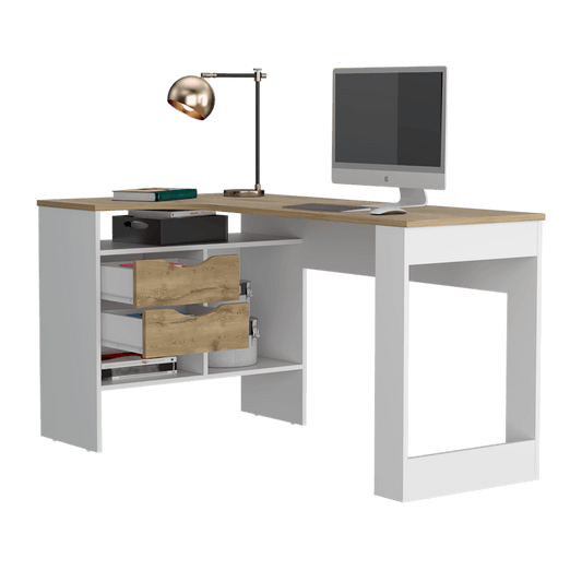 Escritorio Sovari 145 X 81 X 76  Macadamia Blanco