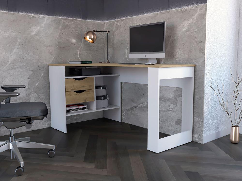 Escritorio Sovari 145 X 81 X 76  Macadamia Blanco