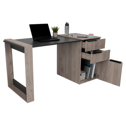 Escritorio Office Perla 13  Ceniza Plomo