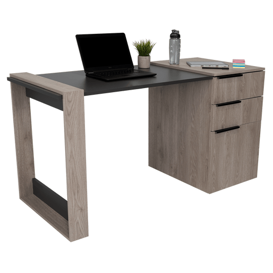 Escritorio Office Perla 13  Ceniza Plomo