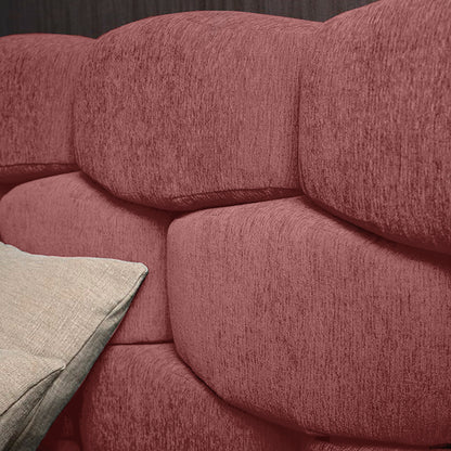 Base Cama con Espaldar + Colchon Doble Esmeralda  salmon