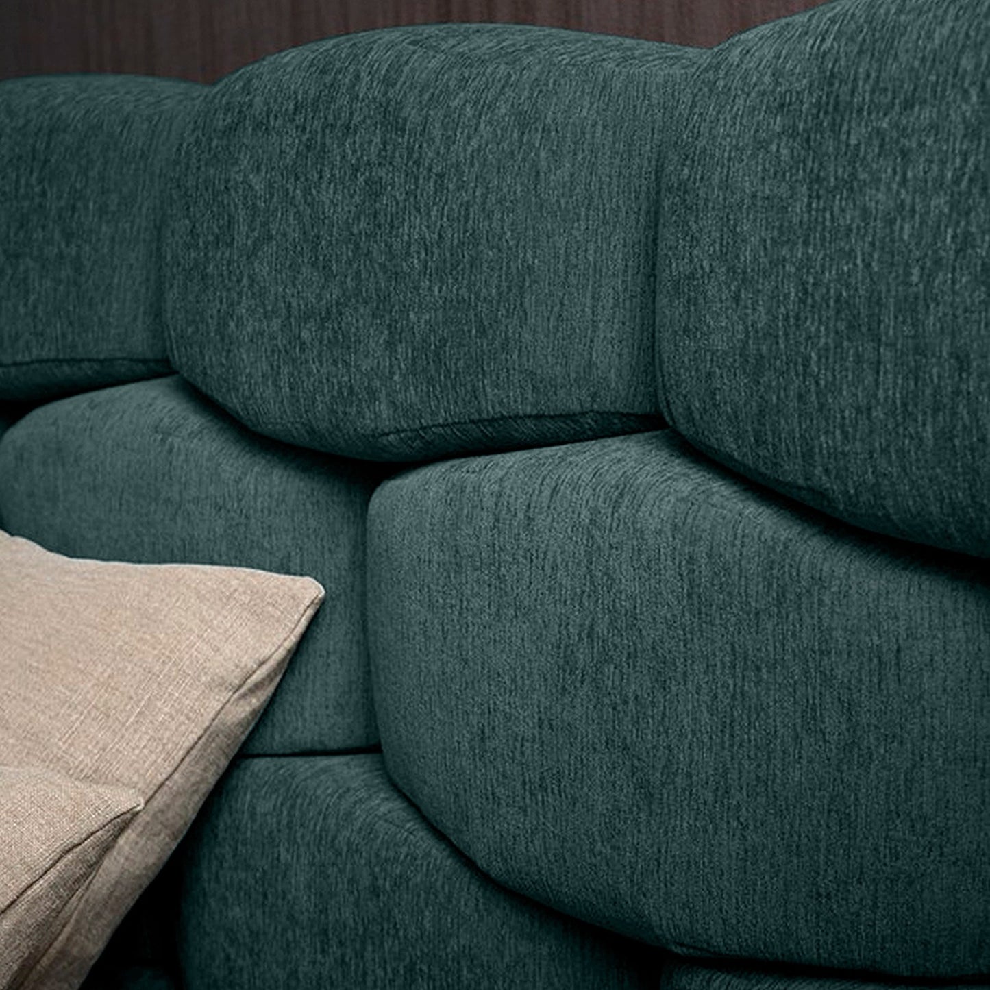 Base Cama con Espaldar + Colchon Doble Esmeralda  verde