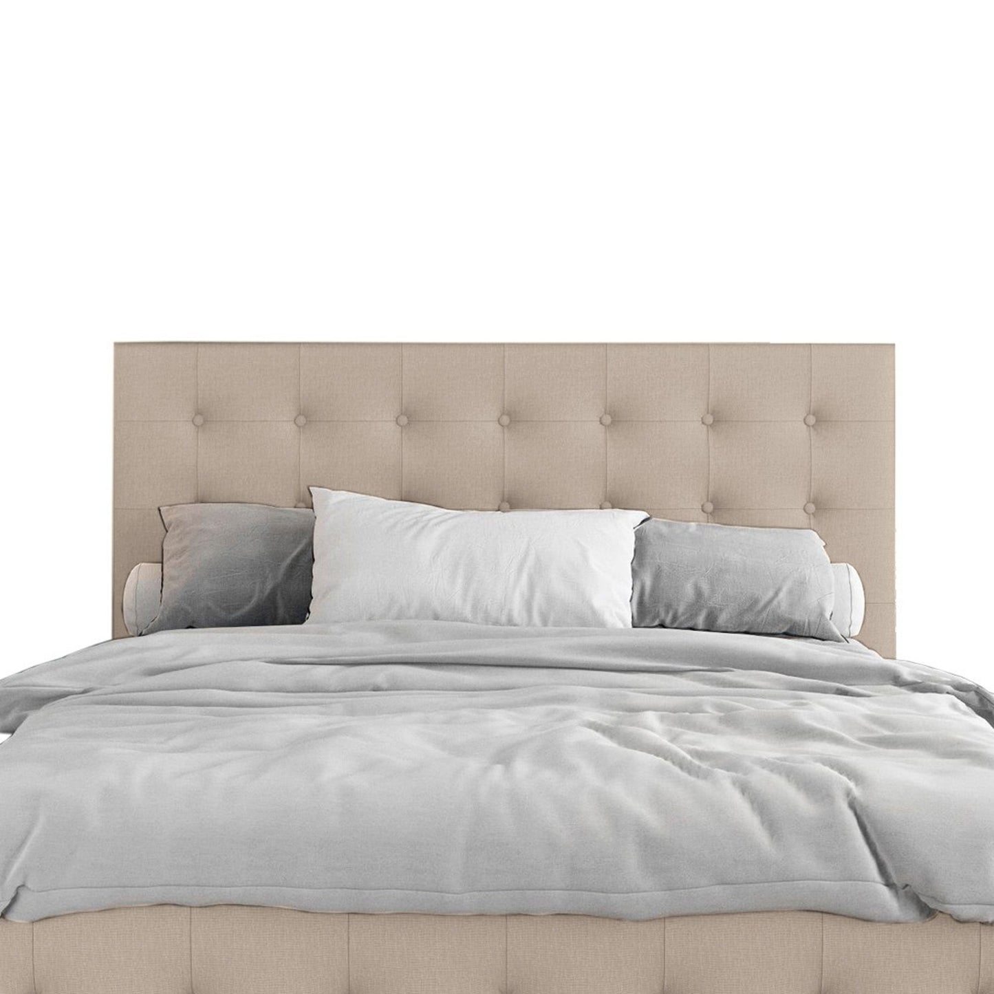 Espaldar de Cama Doble Capital  beige