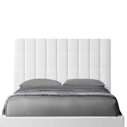 Base Cama con Espaldar + Colchon Doble Natura  blanco