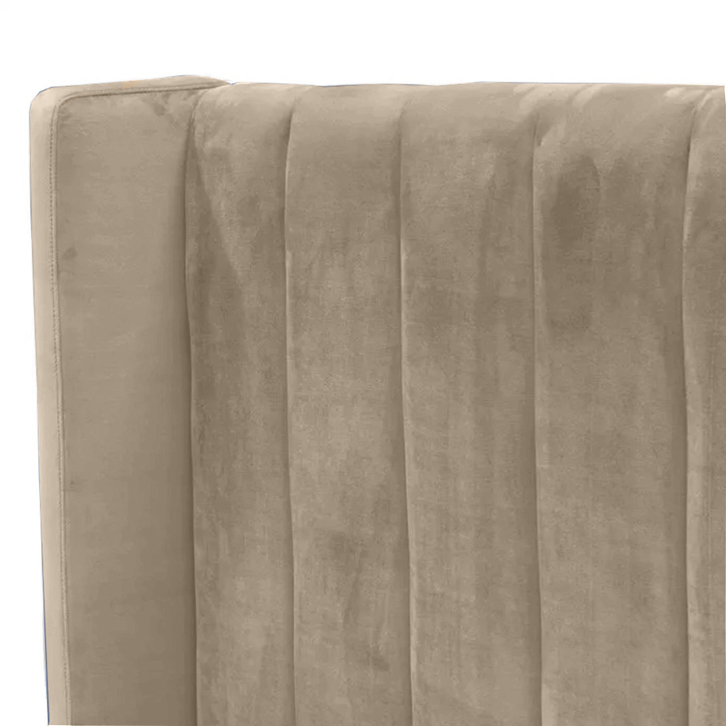 Base Cama con Espaldar + Colchon + Puff Baul Sencillo Julieta  taupe