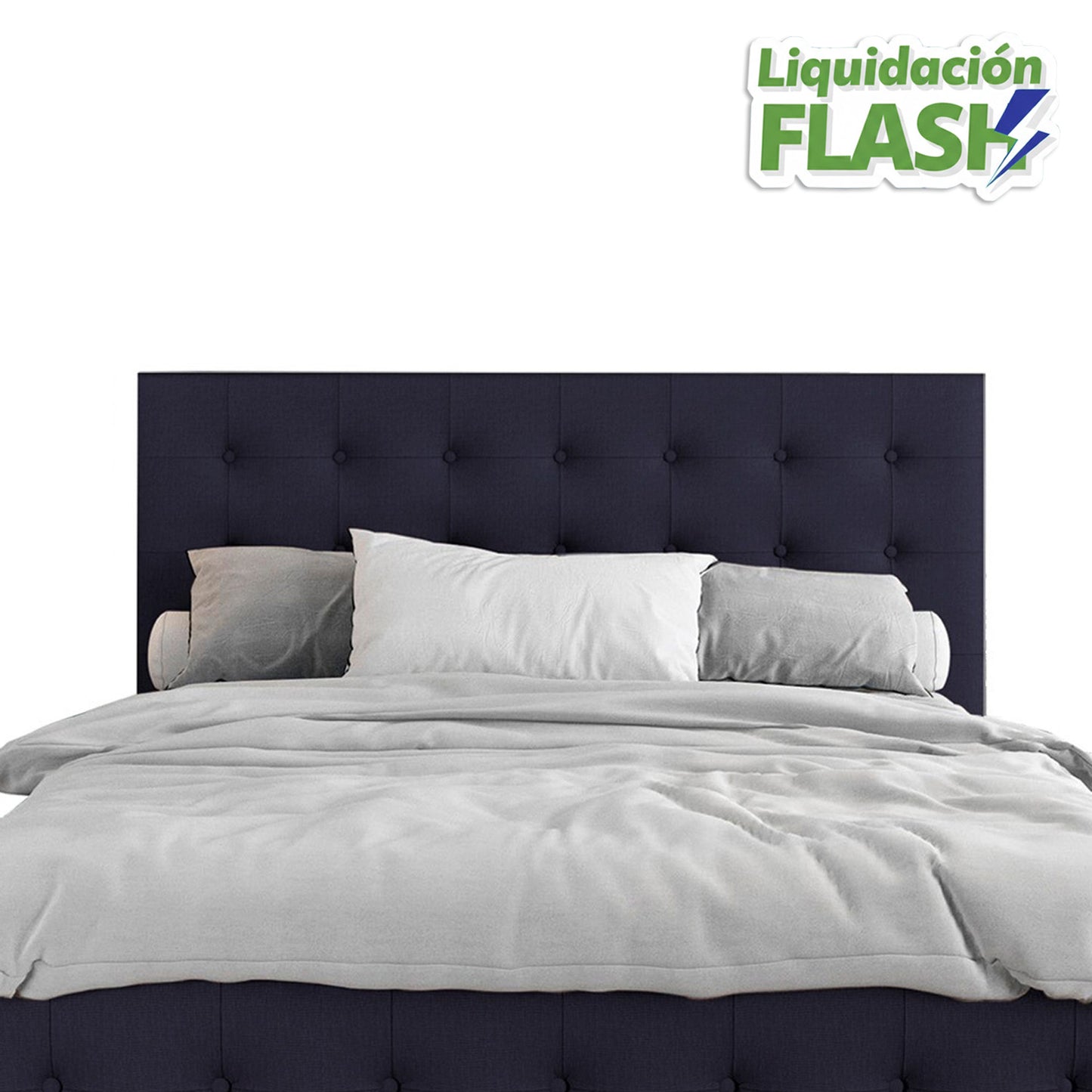 Espaldar de Cama Doble Capital  azul