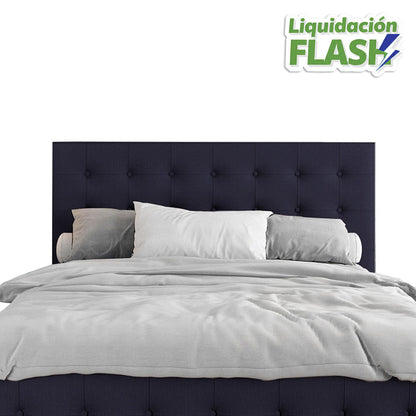 Espaldar de Cama Doble Capital  azul
