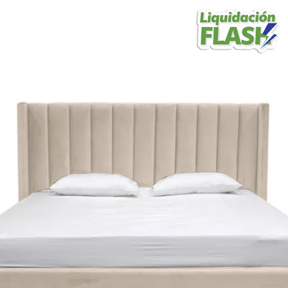 Espaldar de Cama Doble Julieta  beige